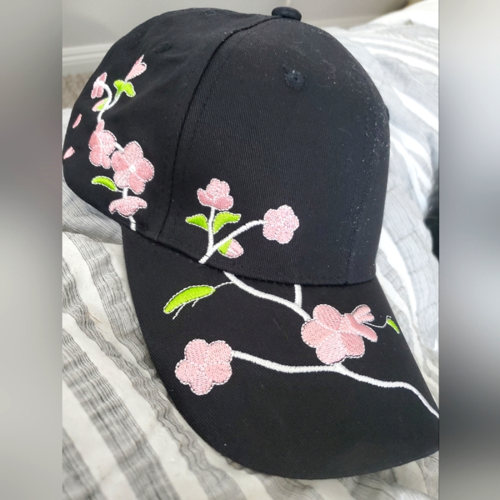 *NEW* BLACK CHERRY BLOSSOM CAP